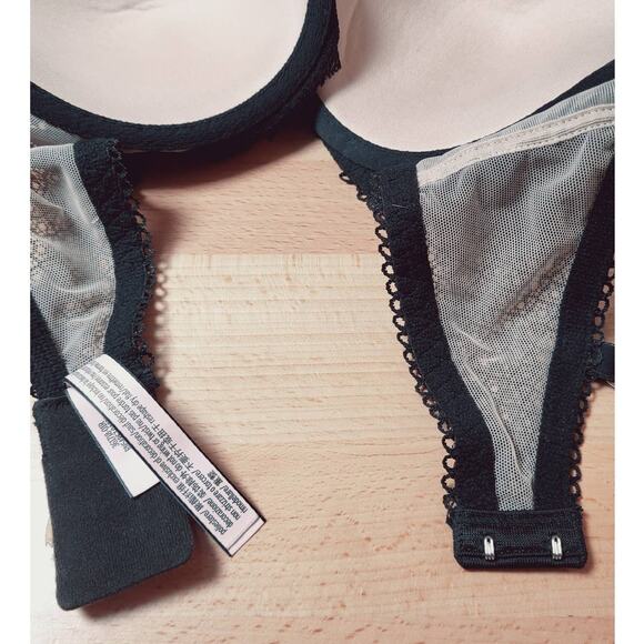 Victoria's Secret Dream Angels Black Lace Lined Demi/ Demi Double Size 32DDD(F) - Picture 8 of 10